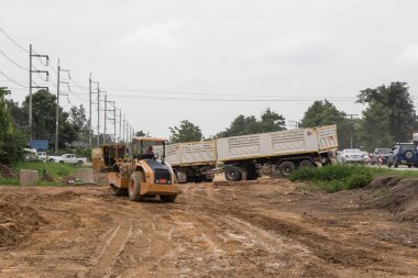 İnşaat alanında Özel Sheepfoot yol silindiri