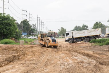 İnşaat alanında Özel Sheepfoot yol silindiri