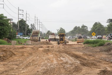 Cat 140k motor grader Şantiyede.