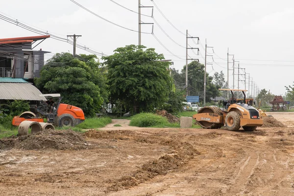 İnşaat alanında Özel Sheepfoot yol silindiri