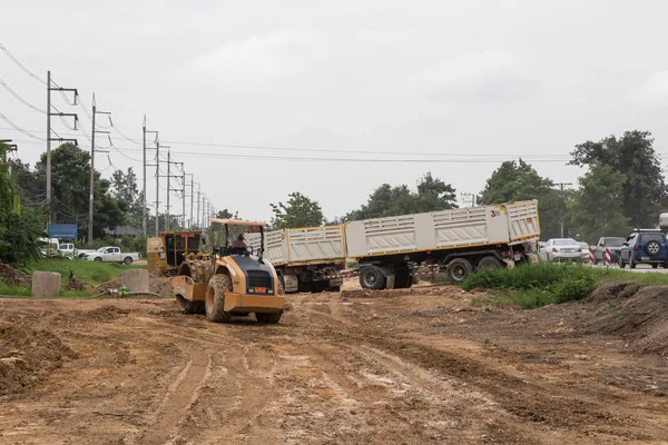 İnşaat alanında Özel Sheepfoot yol silindiri