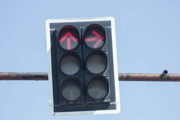 Rött ljus av LED trafikljus — Stockfoto