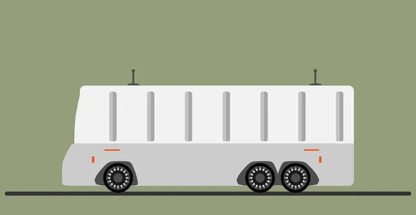 Weiße autonome Fahrzeug LKW-Vektor — Stockvektor