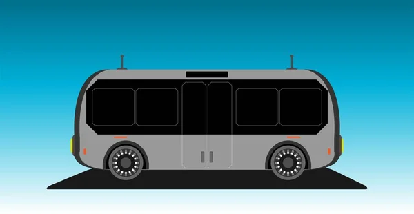 Autobús autónomo sin conductor — Archivo Imágenes Vectoriales