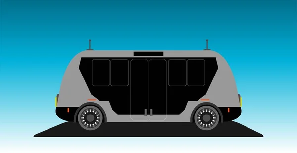 Driverless Autonomous Self driving  bus — Stock Vector