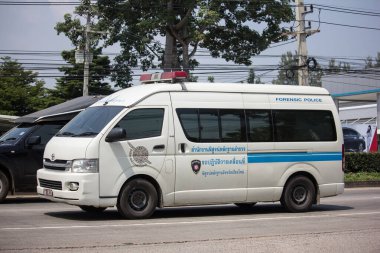  Polis Van araba Royal Thai polisinin. 