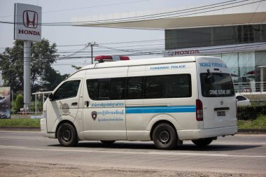  Polis Van araba Royal Thai polisinin. 