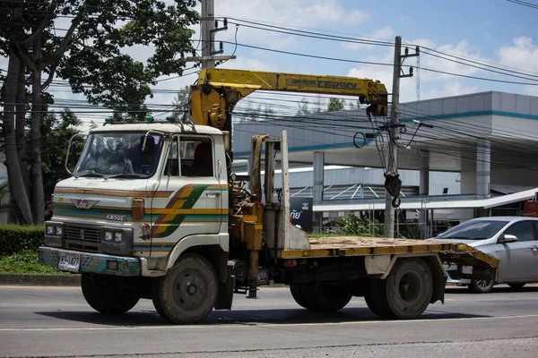 Chiangmai Thailandia Luglio 2020 Soldato Hino Crane Truck Sulla Strada — Foto Stock