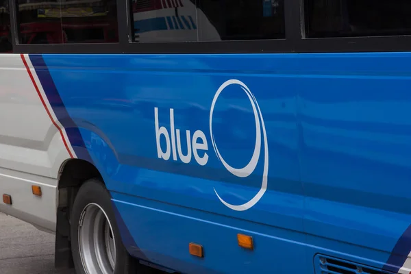 Chiangmai Tailandia Octubre 2020 Mini Bus Blue9 Company Toyota Coaster — Foto de Stock