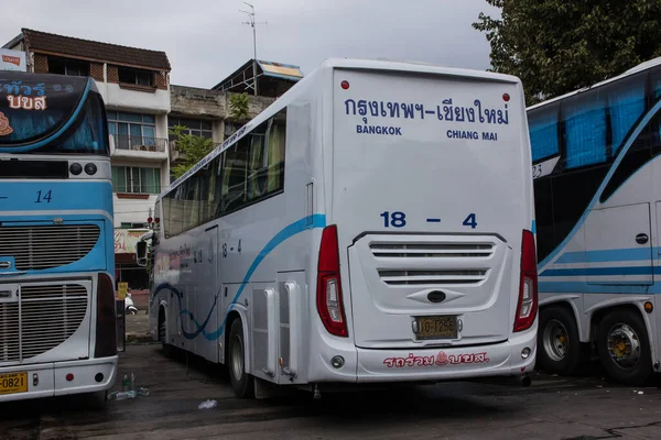 Chiangmai Thailand October 2020 Cherdchai Tour Company Bus Route Bangkok — Stock Photo, Image