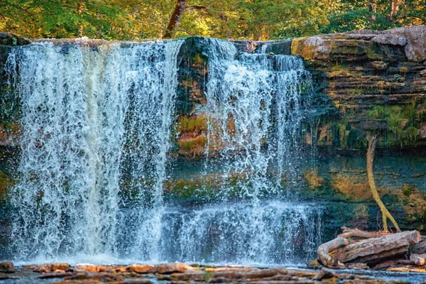 One of the most beautiful waterfalls in Estonia - Keila Waterfall — Stock Photo, Image