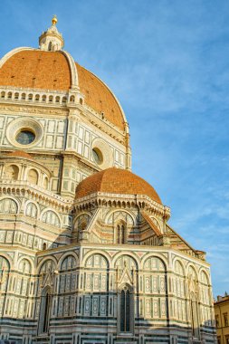 Duomo Santa Maria Del Fiore ve Piazzale Michelangelo Floransa'da sabah Bargello