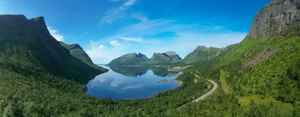 Yaz Norveç peyzaj, panorama