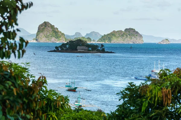 Aldeia Filipina Palafitas Ilha Palawan — Fotografia de Stock