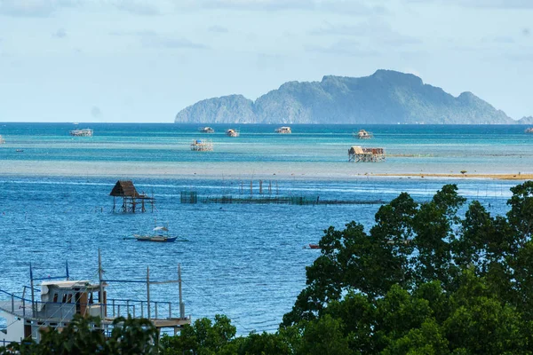 Aldeia Filipina Palafitas Ilha Palawan — Fotografia de Stock