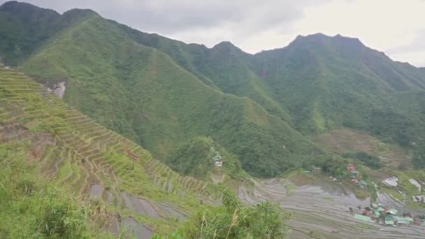 Philippine Islands Batad Mountain Village Rice Terraces — Stock Video