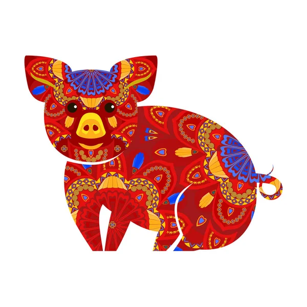 Китайская свинья — стоковый вектор
