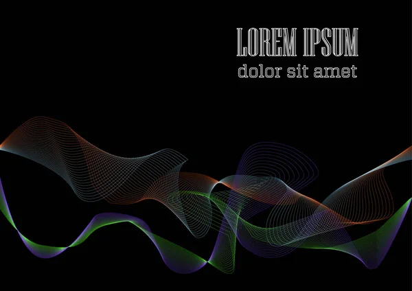 Dalga vektör arka plan. Kılavuz dalgalanma. Soyut illüstrasyon