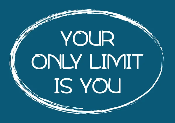 Tek limit sensin. Motivasyonel ifade. Vektör çizim