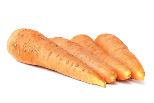 Свежий Урожай Моркови Белом Фоне — стоковое фото