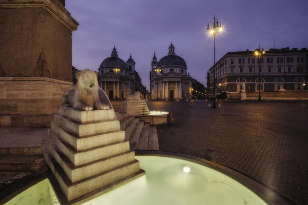 Güzel Piazza Del Popolo Halk Meydanı Roma Içinde — Stok fotoğraf