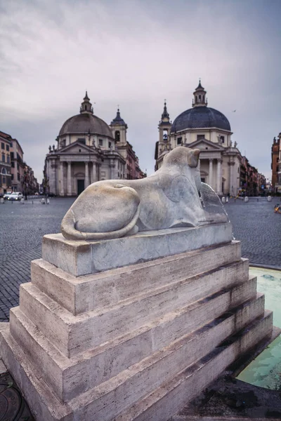 View Church Santa Maria Dei Miracoli Santa Maria Montesanto Front — Stock Photo, Image