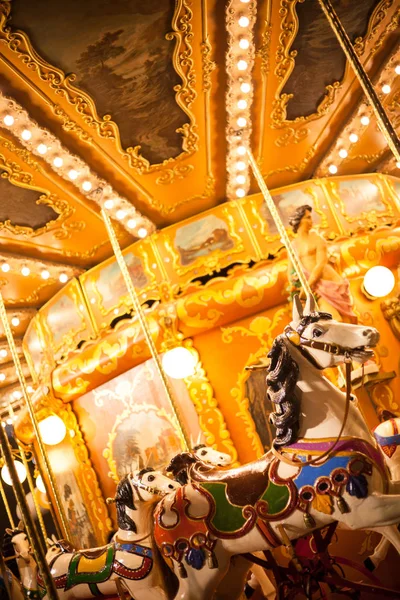 Gamla Tyska Häst Karusell Byggdes 1896 Torget Navona Rom Italien — Stockfoto