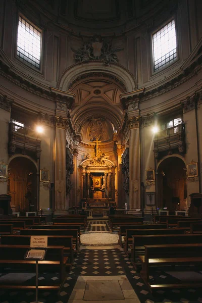Une Vue Intérieure Église Santa Maria Dei Miracoli Face Piazza — Photo