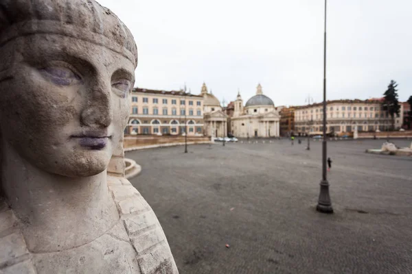 Один Сфинксов Перед Народной Площадью Рим — стоковое фото