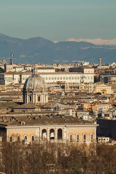 Вид Столицу Одного Семи Холмов Рима Яникулум Рим Италия — стоковое фото