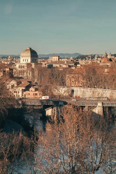 Vue Rome Depuis Colline Aventino Jardin Orange Rome Italie — Photo