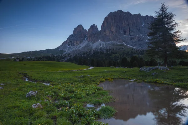 Sassolungo Group, Sella pas, Dolomieten, Trentino Alto Adige, het — Stockfoto