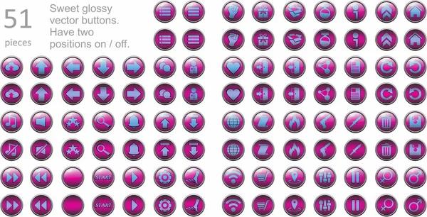 Tatlı parlak vektör düğmeleri/kutsal kişilerin resmi. İki pozisyon var açma / kapama.