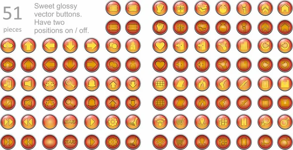 Tatlı parlak vektör düğmeleri/kutsal kişilerin resmi. İki pozisyon var açma / kapama.