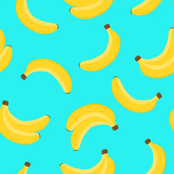 Банановый Узор Синем Фоне Векторная Иллюстрация — стоковый вектор