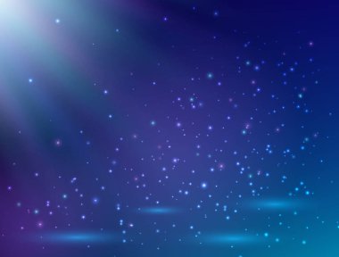 Mavi sihirli ışık arka planı. Sihirli arkaplan vektörü illüstrasyonu.