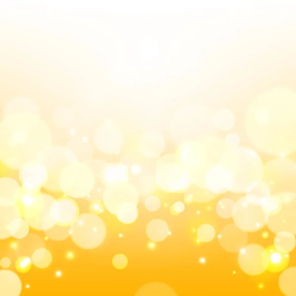 Gouden Lichten Achtergrond Gele Glans Vector Achtergrond — Stockvector