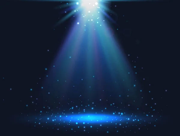 Magische Lichte Achtergrond Blauw Schijnend Licht Sparkle Star Vector Illustratie — Stockvector
