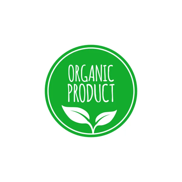 Etykieta Żywności Ekologicznej Wysokiej Jakości Odznaka Produktu Godło Kawiarni Opakowania — Wektor stockowy