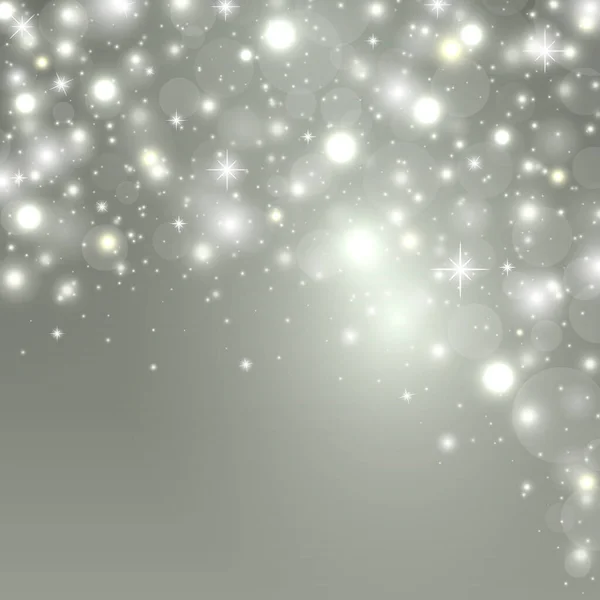 Weihnachten Hintergrund Mit Lichtern Funkelnden Sternen Und Platz Für Text — Stockvektor