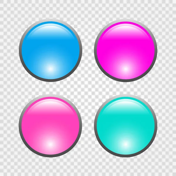 Set Web Buttons Vector Illustration — Stock Vector