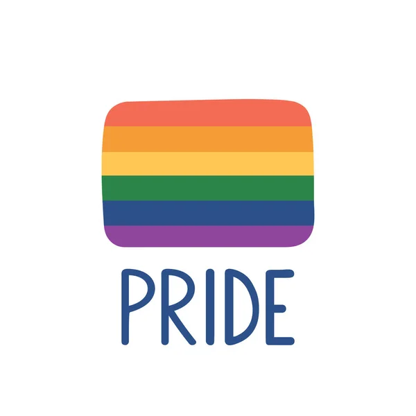 Bandeira Orgulho Arco Íris Lgbtq Cartão Dia Tolerância Mês Orgulho —  Vetores de Stock