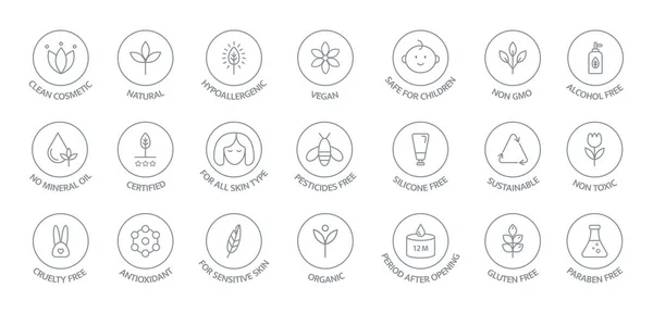 Non Toxic Symbol Thin Line Icon For Organic Product Modern Vector