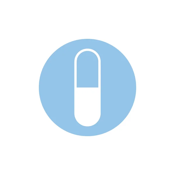 Ikona Pigułki Kapsułki Symbol Tablicy Element Medyczny Koncepcja Opieki Zdrowotnej — Wektor stockowy