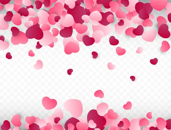 Dia Dos Namorados Fundo Com Corações Cor Rosa Fundo Amor —  Vetores de Stock