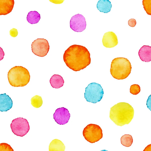 Watercolor Circles Pattern Hand Drawn Colorful Watercolor Background Circles Vector — Stock Vector