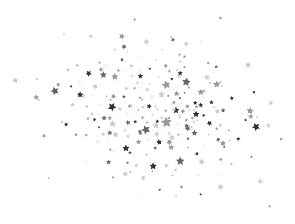 Étoiles Tombant Sur Fond Blanc Des Étoiles Filantes Argentées Éclat — Image vectorielle