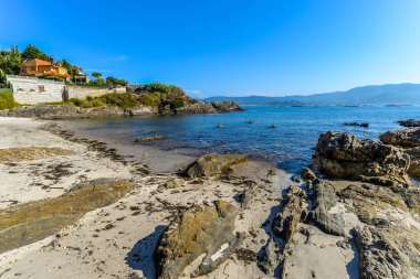 Bir plaj sonbahar - Galiçya, İspanya