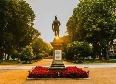 Ağacı içinde sabah - Vigo - Galiçya, İspanya kırılma ışık