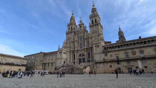 Main Square Santiago Compostela Galicia Spain — Stock Video